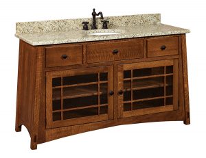 Quartersawn White Oak Custom Vanity Made From Solid Hardwoods