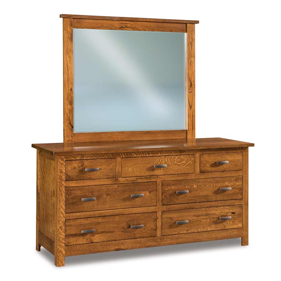 Flush Mission 7 Drawer Dresser Buy Custom Amish Furniture