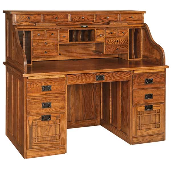 Mission Roll Top Desk Buy Custom Amish Furniture