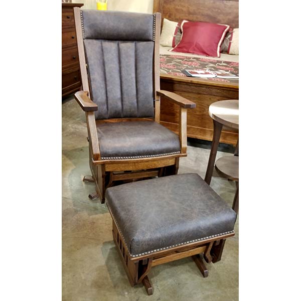 IN-STOCK - Mission Swivel Glider & Ottoman - Buy Custom Amish Furniture ...