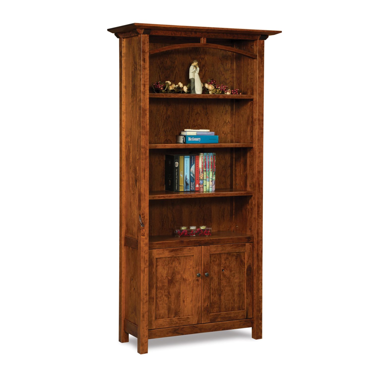 Custom Solid Wood Bookcases | Premium Quality Amish Bookcases | Amish ...